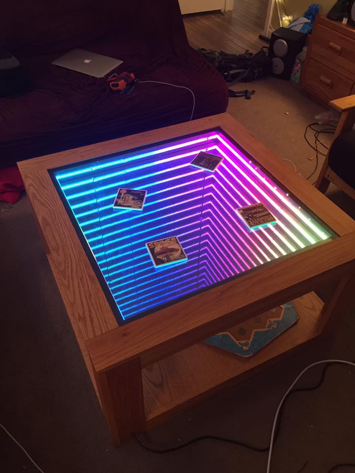 My First Infinity Table - painstakingly built by myself, my Dad and a few eager friends